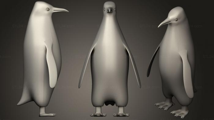 Статуэтки животных (Императорский пингвин, STKJ_1267) 3D модель для ЧПУ станка